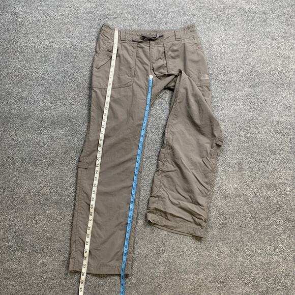 The North Face Pants Womens 6 Grey Nylon Roll Up Stow Pocket Drawstring Hiking - Picture 11 of 16